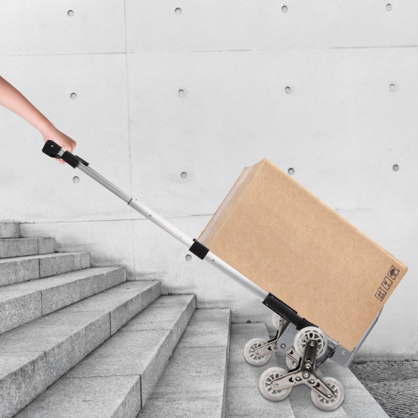 Folding Hand Cart Stair Climbing Cart 6 Wheels Folding Hand Cart Stainless Steel Stair Climbing Cart
