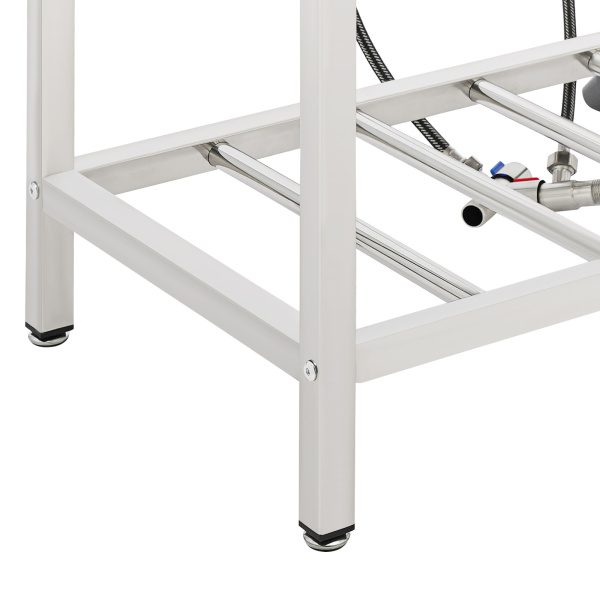 75x40x78cm Stainless Steel Kitchen Sink, Freestanding Outdoor Kitchen Utility Sink, Stainless Steel Sink with Faucet