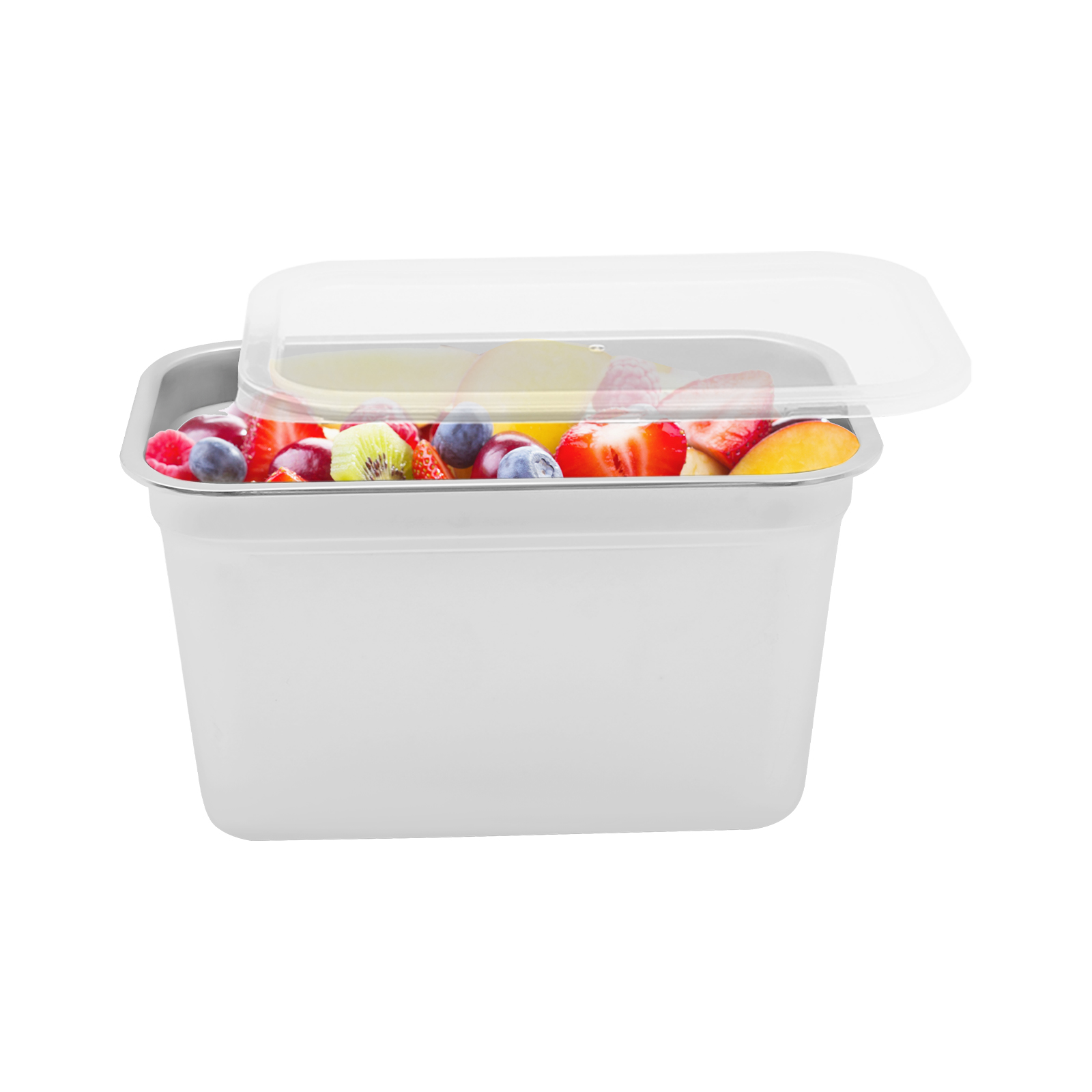 8PCS 6 inches Hotel Pots, Stainless Steel Steamer Pans, Stainless Steel Food Containers with Lids