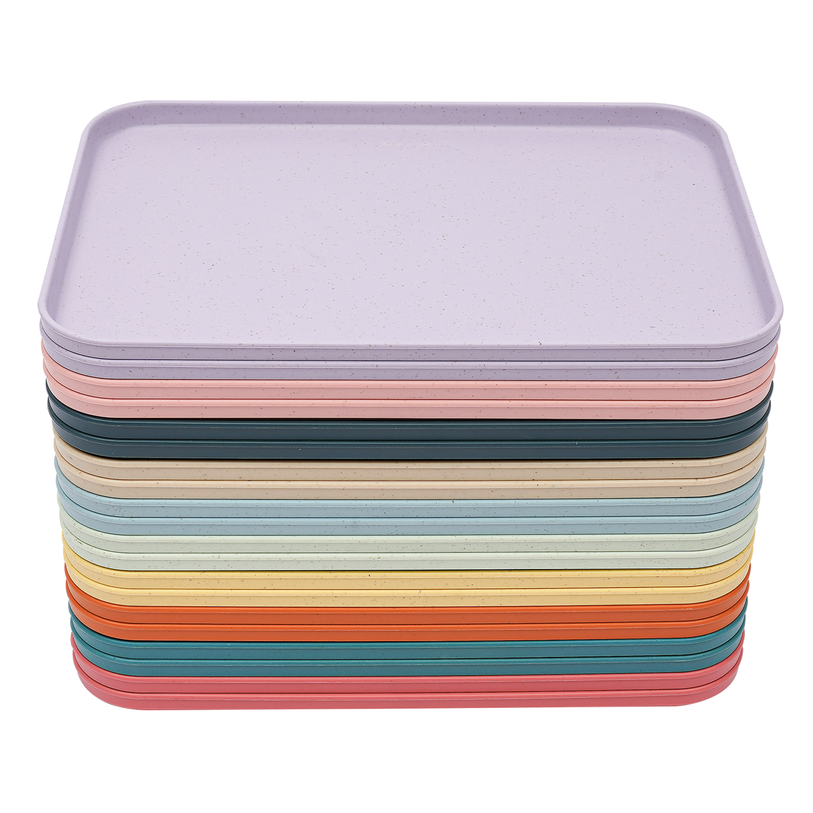 20 Pack 31 x 22 cm Plastic Tray, Plastic Fast Food Tray, Rectangular Dinner Tray, Non-slip Plastic Tray (12 x 9 Zoll)