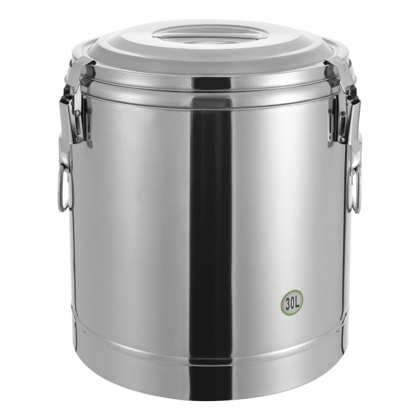 Isothermal bucket, Isothermal soup container, Isothermal soup carrier, Capacity: 30L, 34.5*38.5cm, Silver