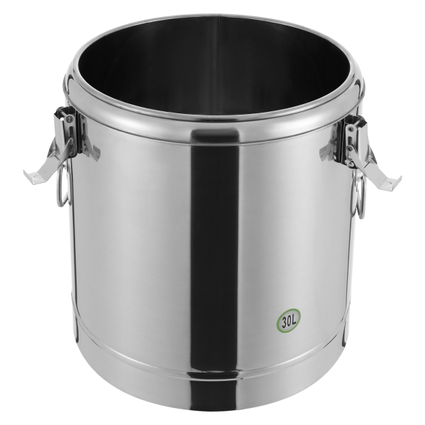 Isothermal bucket, Isothermal soup container, Isothermal soup carrier, Capacity: 30L, 34.5*38.5cm, Silver