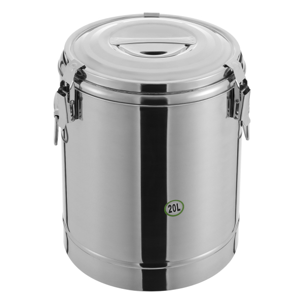Isothermal Bucket, Isothermal Soup Container, Excellent insulation performance, 29.5*38cm, Silver