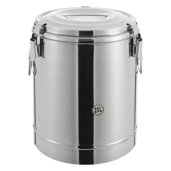 Isothermal Bucket, Isothermal Soup Container, Excellent insulation performance, 29.5*38cm, Silver
