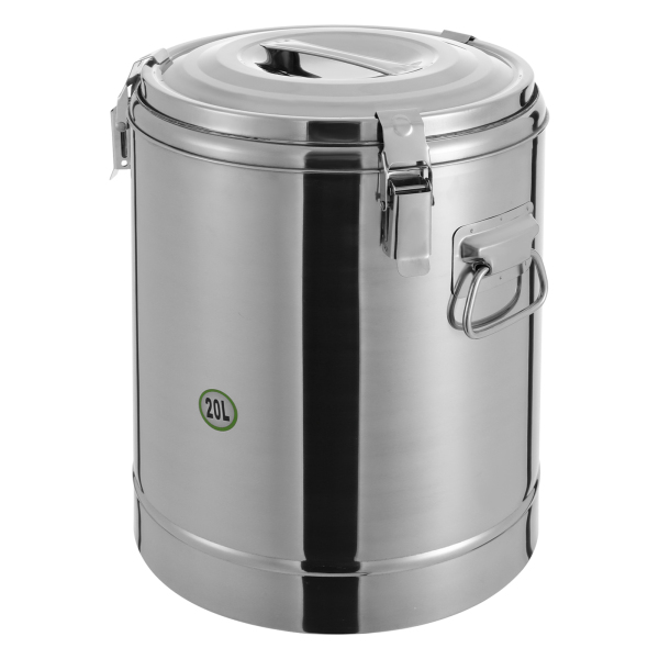 Isothermal Bucket, Isothermal Soup Container, Excellent insulation performance, 29.5*38cm, Silver