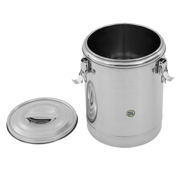Isothermal Bucket, Isothermal Soup Container, Excellent insulation performance, 29.5*38cm, Silver