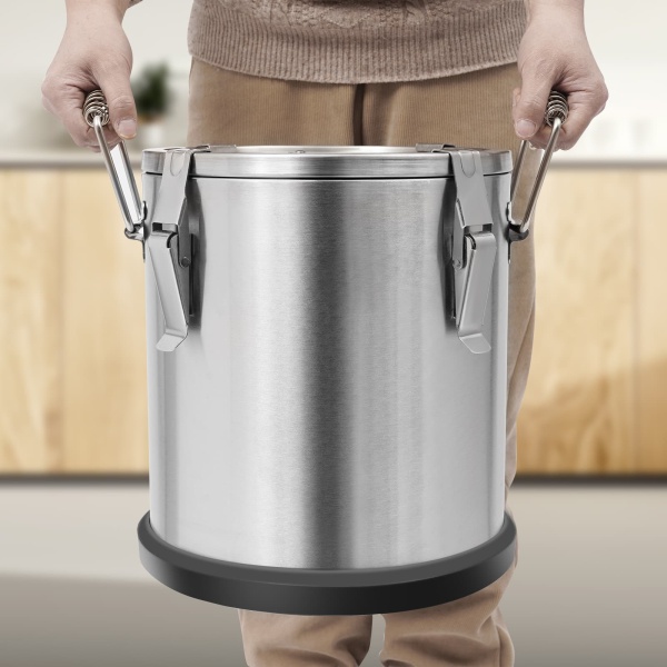 12 L Insulated Bucket with Base Insulated Bucket, 2.64 Gallon Insulated Bucket, Thick Base Hot and Cold Insulated Bucket with Lid