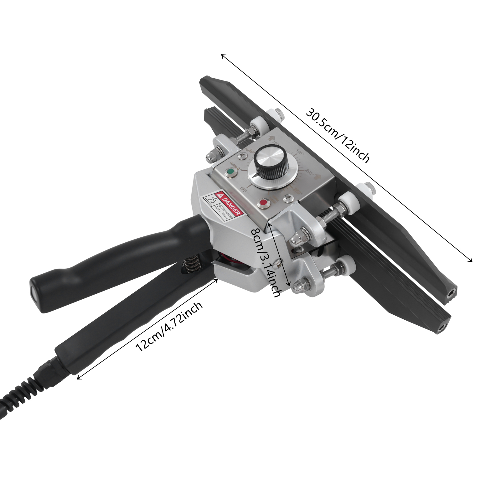 12in Sealing Machine, Portable Heat Sealer, Portable Hand Held Crimp Sealer - Black