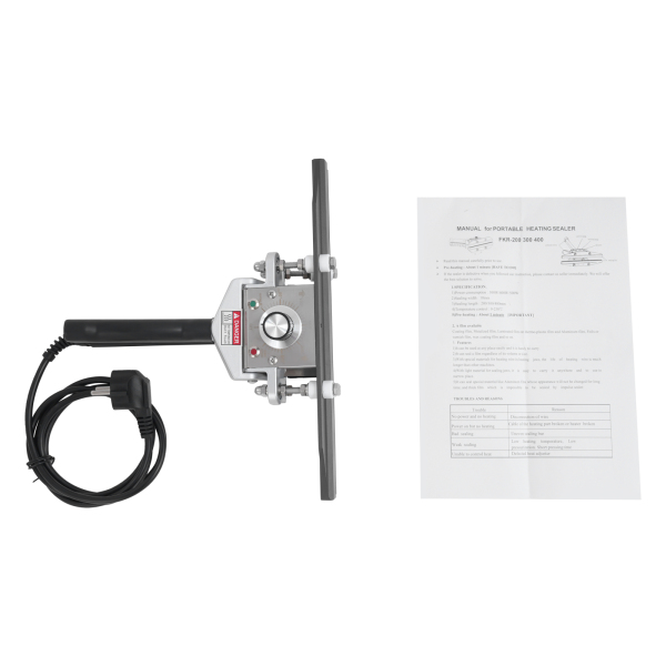 12in Sealing Machine, Portable Heat Sealer, Portable Hand Held Crimp Sealer - Black