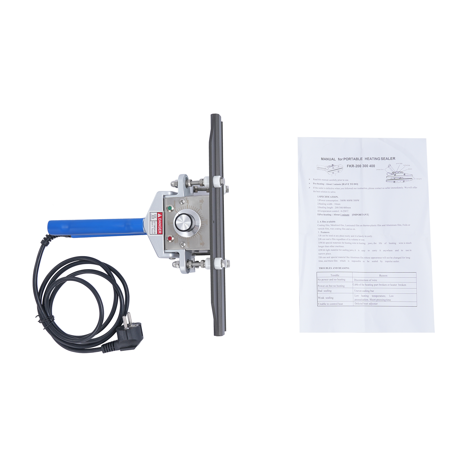 12in Sealing Machine, Portable Heat Sealer, Portable Hand Held Crimp Sealer - Blue 12in Sealing Machine, Portable Heat Sealer, Portable Hand Held Crimp Sealer - Blue