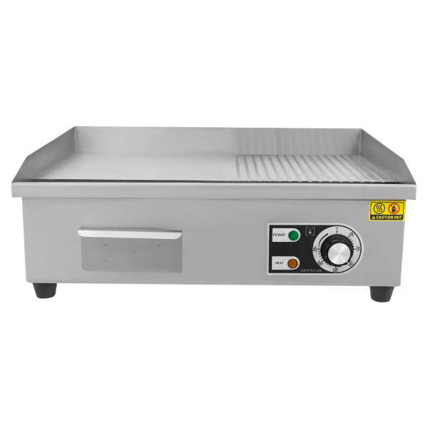 Electric griddle 55*43*24cm (left flat and right concave + two shovels and two brushes)