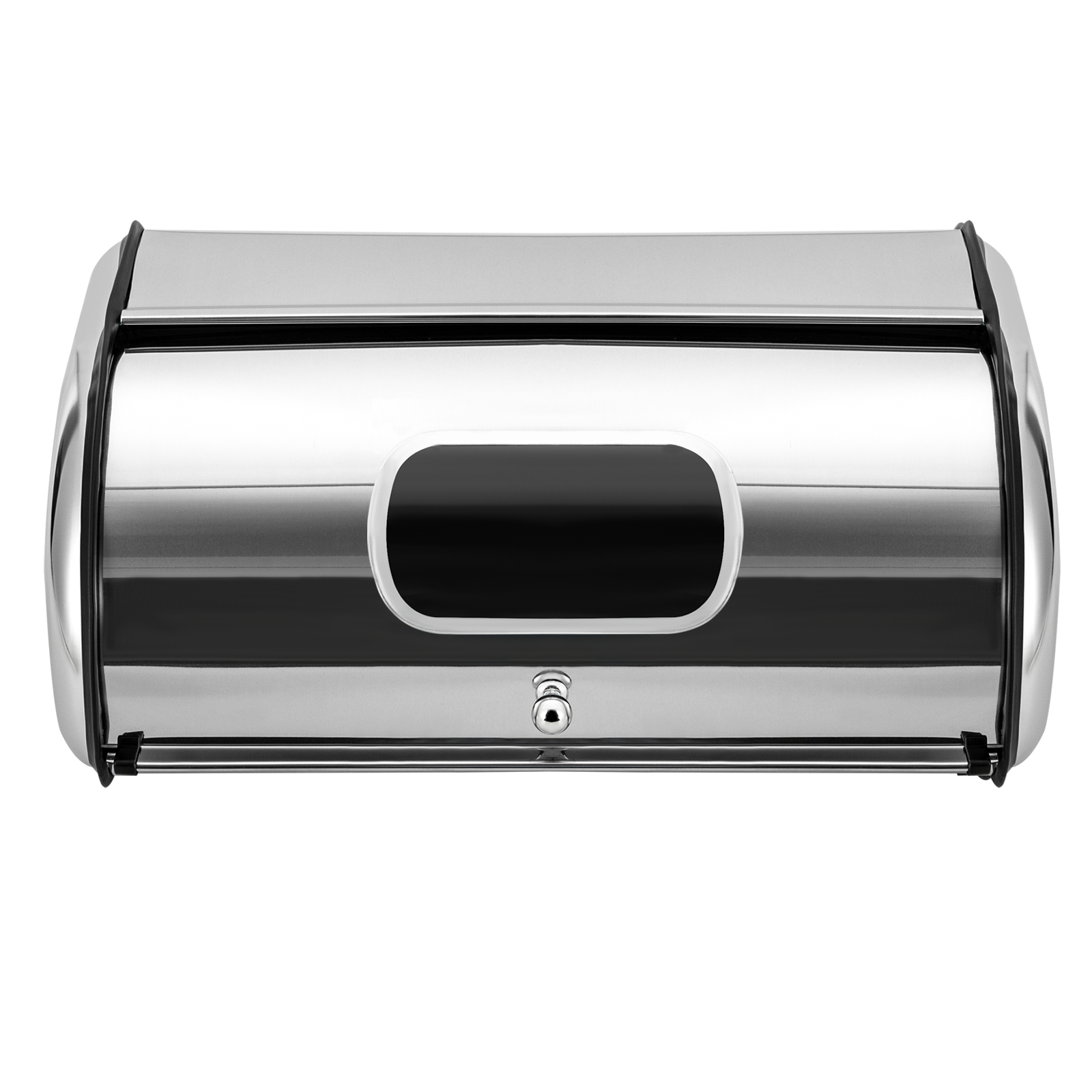 Stainless Steel Bread Box for Kitchen Countertop, Stainless Steel Bread Storage Container with Roll-up Lid and Clear Window Stainless Steel Bread Box for Kitchen Countertop, Stainless Steel Bread Storage Container with Roll-up Lid and Clear Window