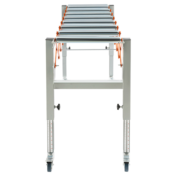 130cm Orange Adjustable Conveyor Roller Table, Adjustable Conveyor Table, Flexible and Extendable Conveyor Roller Table