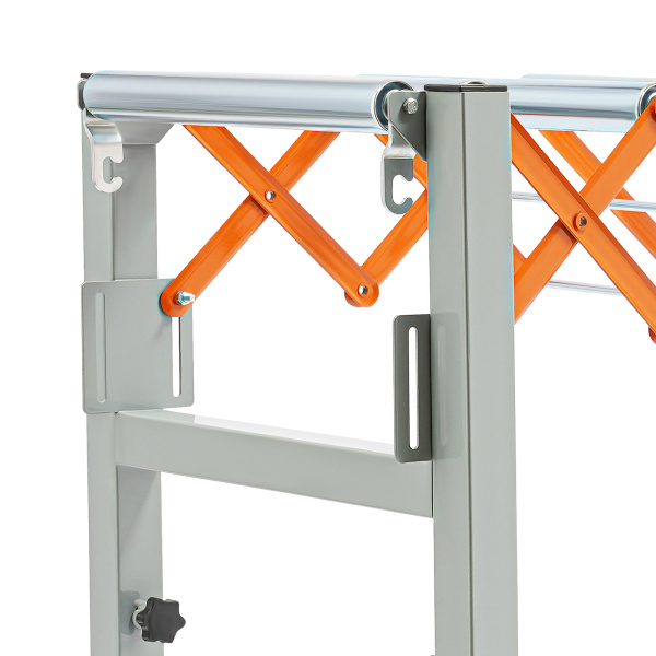 130cm Orange Adjustable Conveyor Roller Table, Adjustable Conveyor Table, Flexible and Extendable Conveyor Roller Table