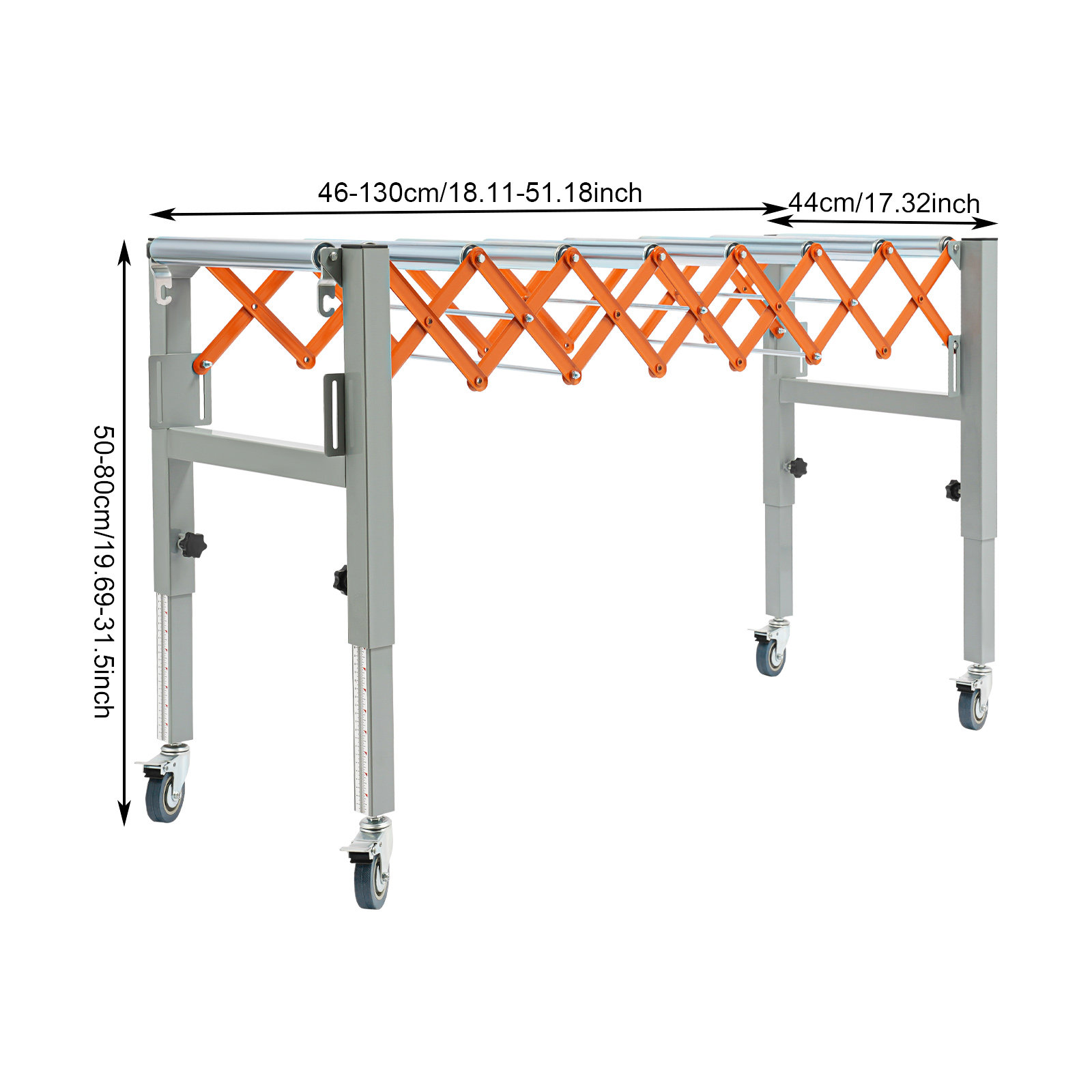 130cm Orange Adjustable Conveyor Roller Table, Adjustable Conveyor Table, Flexible and Extendable Conveyor Roller Table 130cm Orange Adjustable Conveyor Roller Table, Adjustable Conveyor Table, Flexible and Extendable Conveyor Roller Table