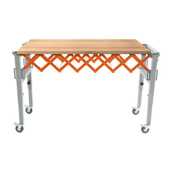 130cm Orange Adjustable Conveyor Roller Table, Adjustable Conveyor Table, Flexible and Extendable Conveyor Roller Table