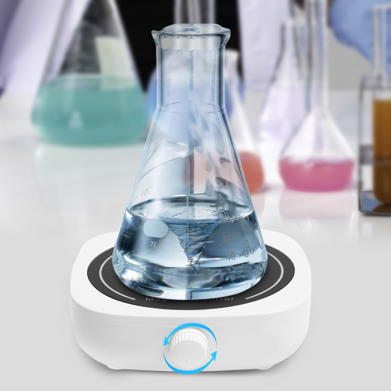 Magnetic Stirrer, Magnetic Stirrer, Mini USB Silent Magnetic Liquid Mixer for Scientific Research