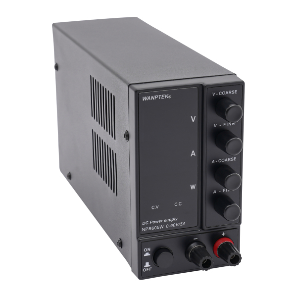 NPS605W Regulated Power Supply Euro Plug for Labs Schools Maintenance Electrolysis Electroplating Brush Plating Bulb Testing Black