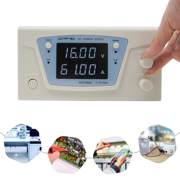 0-15V 0-60A Adjustable DC Power Supply Laboratory Power Supply Programmable Power Supply with Storage Function for Development Experiments