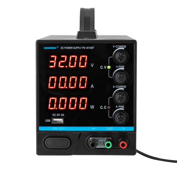 Lab Power Supply DC Power Supply Variable DC Voltage Regulator EU Standard Regulated power supply PS-3010DF 30V/10A LED Black