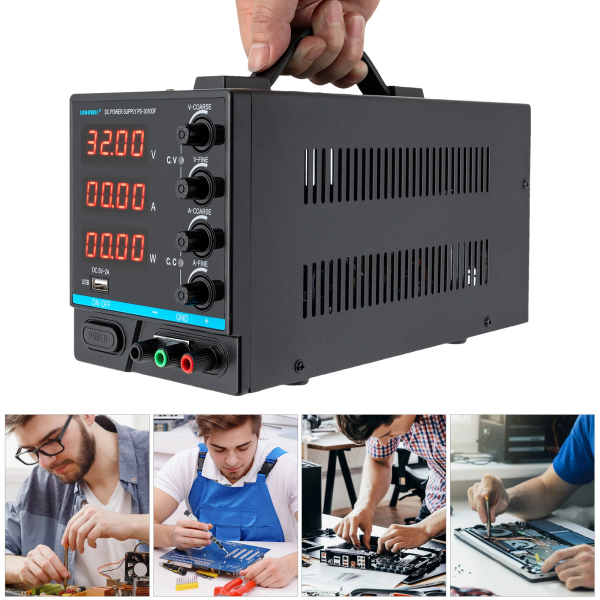 Lab Power Supply DC Power Supply Variable DC Voltage Regulator EU Standard Regulated power supply PS-3010DF 30V/10A LED Black