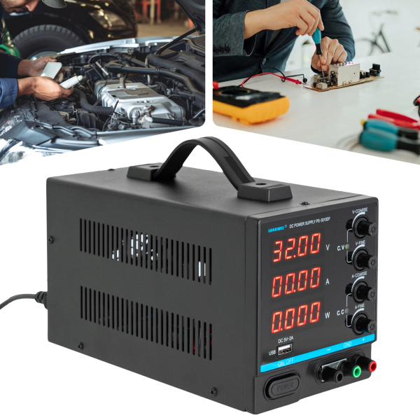 Lab Power Supply DC Power Supply Variable DC Voltage Regulator EU Standard Regulated power supply PS-3010DF 30V/10A LED Black Lab Power Supply DC Power Supply Variable DC Voltage Regulator EU Standard Regulated power supply PS-3010DF 30V/10A LED Black
