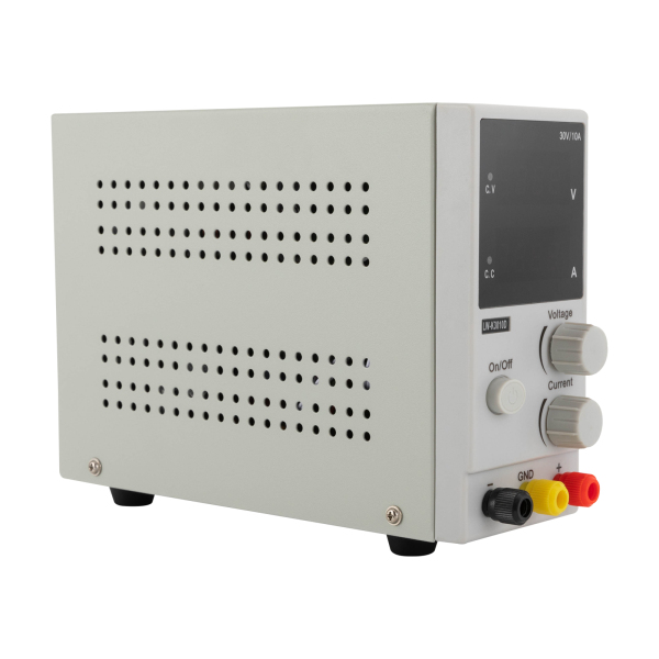 Adjustable Laboratory Power Supply Power Supply Transformer 30V 10A DC For Battery Charging Car DVD Car Audio 2.8*8.7*6.3in White