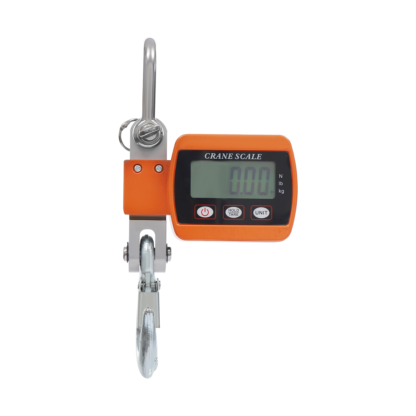 Digital crane scale, Portable mini crane scale, Hanging crane scale, Load capacity: 0.05-500kg, 22*8*5cm, Orange
