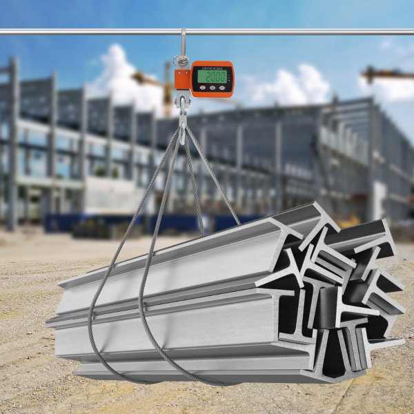 Digital crane scale, Portable mini crane scale, Hanging crane scale, Load capacity: 0.05-500kg, 22*8*5cm, Orange
