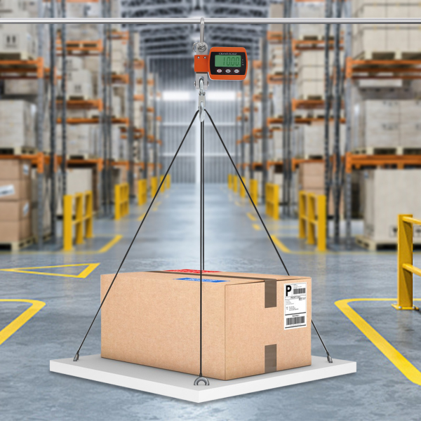 Digital crane scale, Portable mini crane scale, Hanging crane scale, Load capacity: 0.05-500kg, 22*8*5cm, Orange