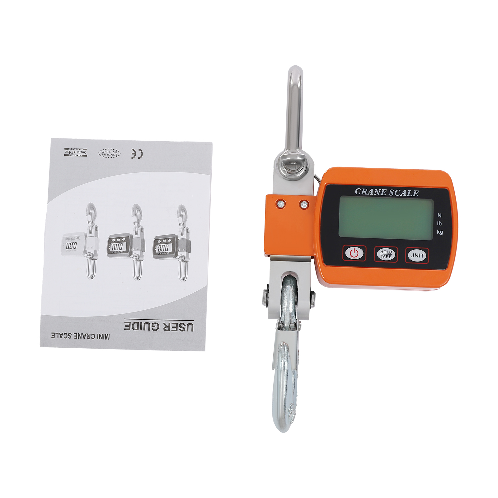 Digital crane scale, Portable mini crane scale, Hanging crane scale, Load capacity: 0.05-500kg, 22*8*5cm, Orange Digital crane scale, Portable mini crane scale, Hanging crane scale, Load capacity: 0.05-500kg, 22*8*5cm, Orange