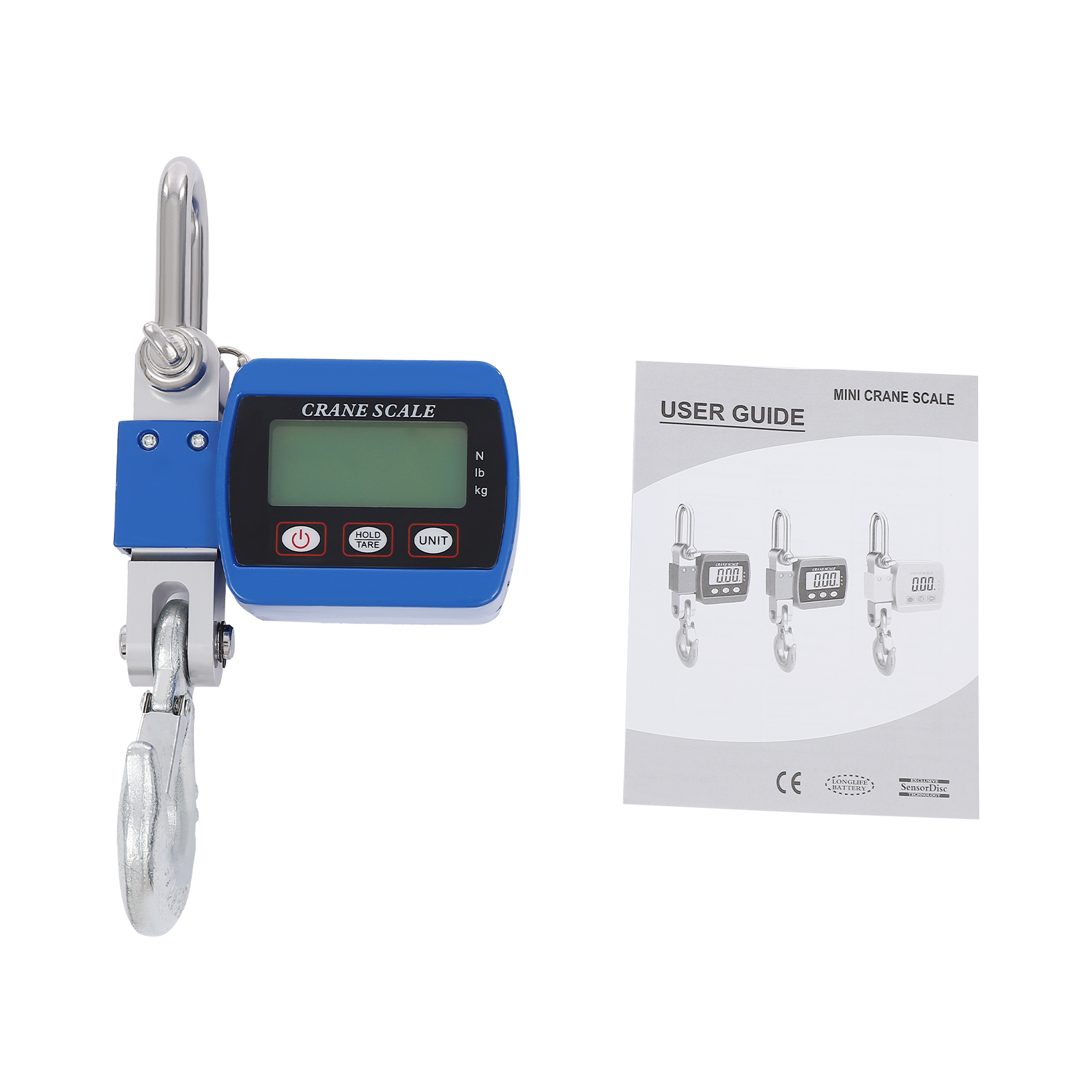 Digital crane scale, Portable mini crane scale, Hanging crane scale, Load capacity: 0.05-500kg, 22*8*5cm, Blue Digital crane scale, Portable mini crane scale, Hanging crane scale, Load capacity: 0.05-500kg, 22*8*5cm, Blue