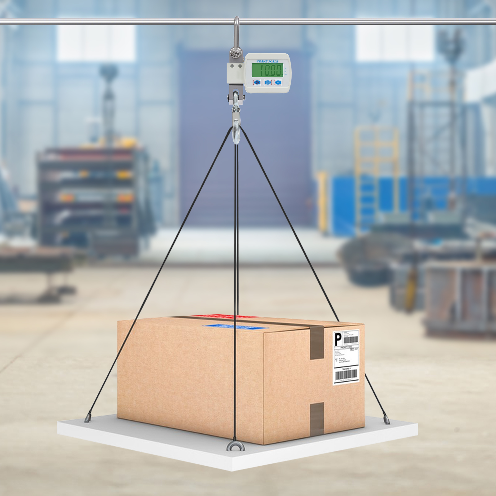 Digital Crane Scale, Portable Mini Crane Scale, Hanging Scale, Load Capacity: 0.05-500kg, 22*8*5cm, White Digital Crane Scale, Portable Mini Crane Scale, Hanging Scale, Load Capacity: 0.05-500kg, 22*8*5cm, White