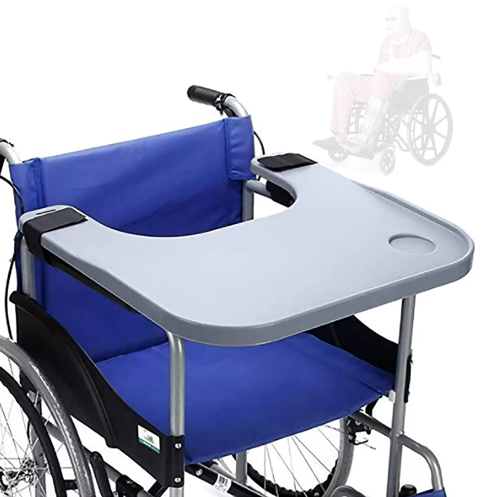 ABS Wheelchair Tray with 2 Cup Holders for Disabled People ABS Wheelchair Tray with 2 Cup Holders for Disabled People