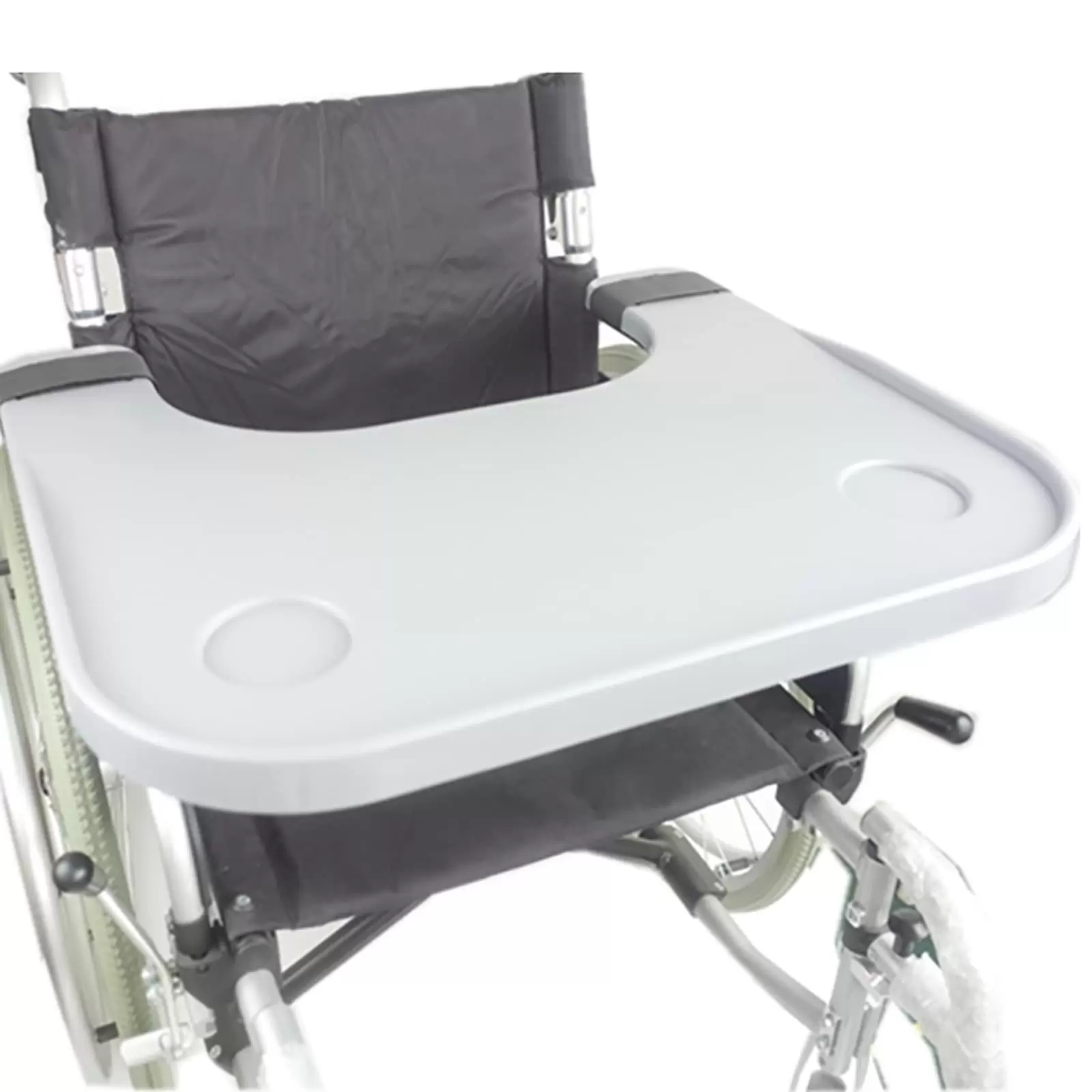 ABS Wheelchair Tray with 2 Cup Holders for Disabled People ABS Wheelchair Tray with 2 Cup Holders for Disabled People