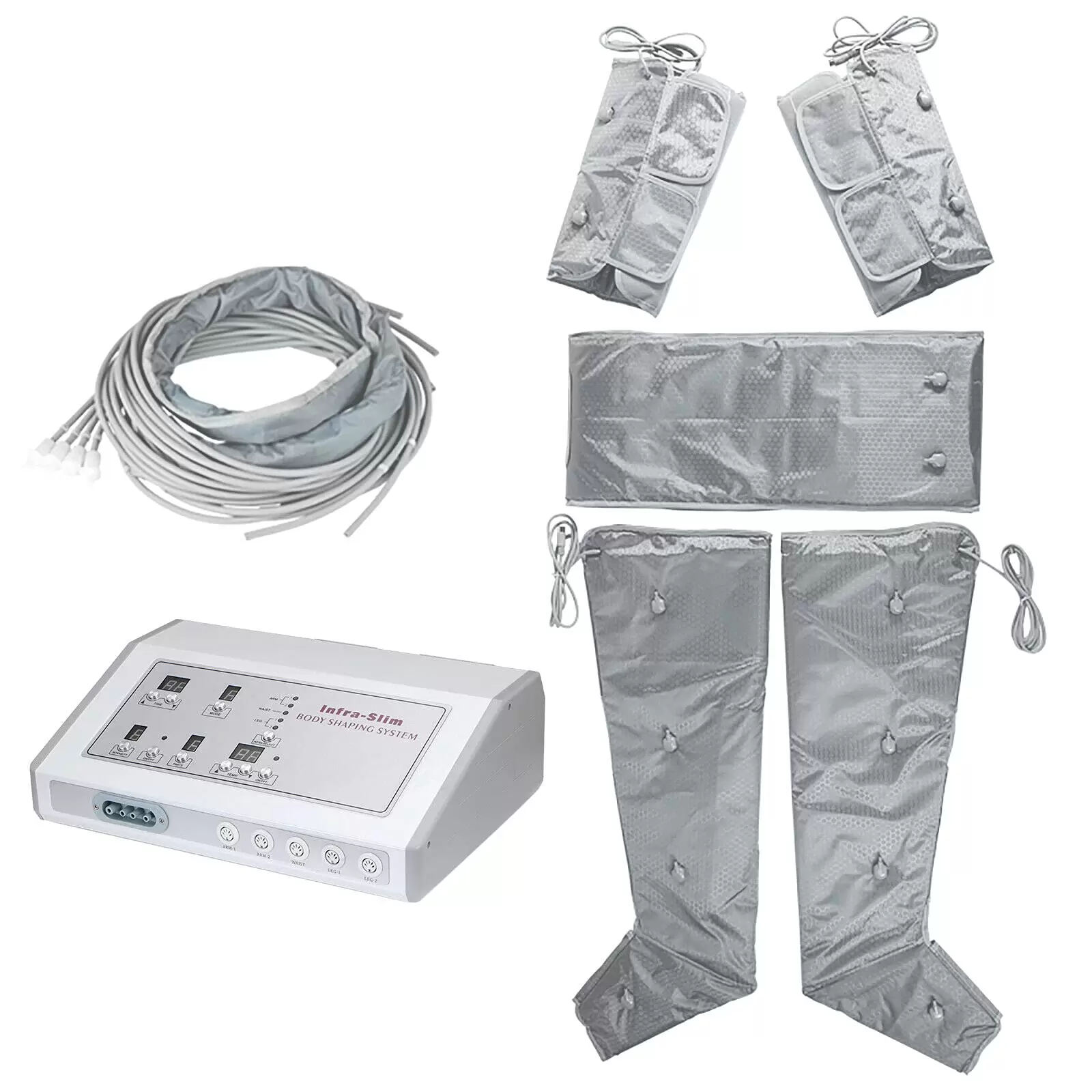 6 massage programs, air pressure, massage device for weight loss, weight loss, spa, easily adjustable pressure and time