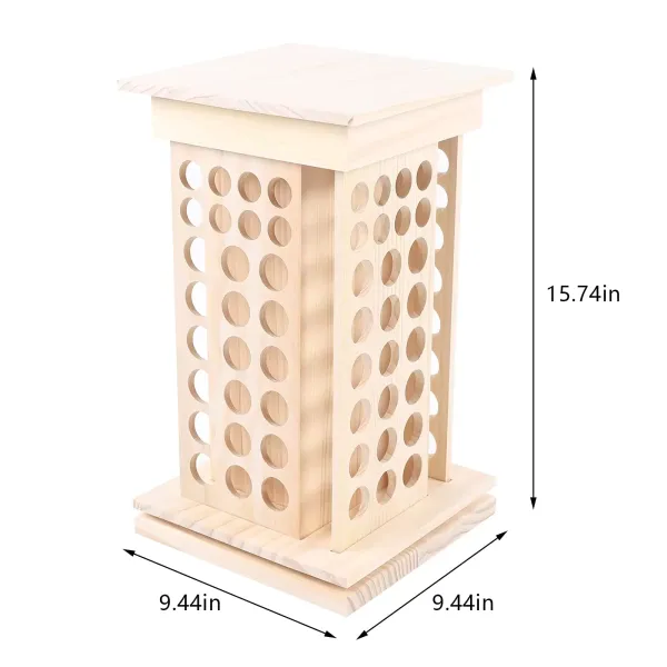 Essential Oil Storage Rack - 104 Compartments - For Displaying and Organizing - 8 Tiers - Wooden