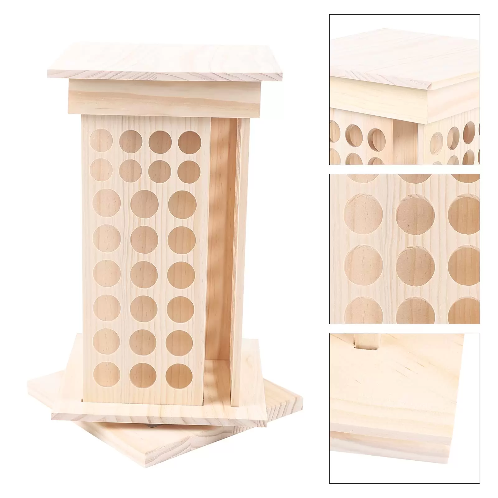 Essential Oil Storage Rack - 104 Compartments - For Displaying and Organizing - 8 Tiers - Wooden Essential Oil Storage Rack - 104 Compartments - For Displaying and Organizing - 8 Tiers - Wooden