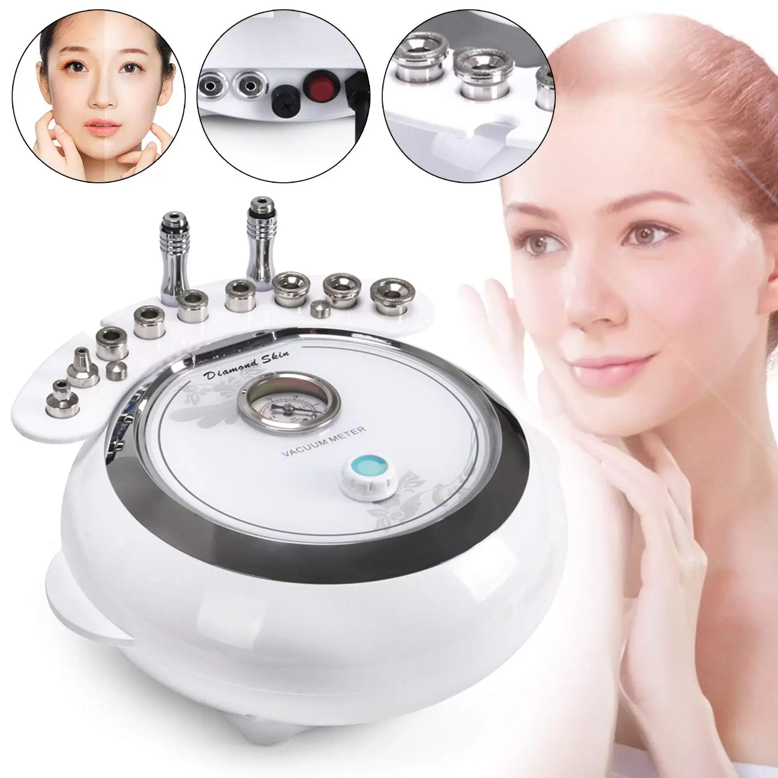 220V 24x15x16 cm Diamond Microdermabrasion Exfoliating Machine To Clean Skin Remove Dirt Impurities Wrinkles And Excess Pigment 220V 24x15x16 cm Diamond Microdermabrasion Exfoliating Machine To Clean Skin Remove Dirt Impurities Wrinkles And Excess Pigment