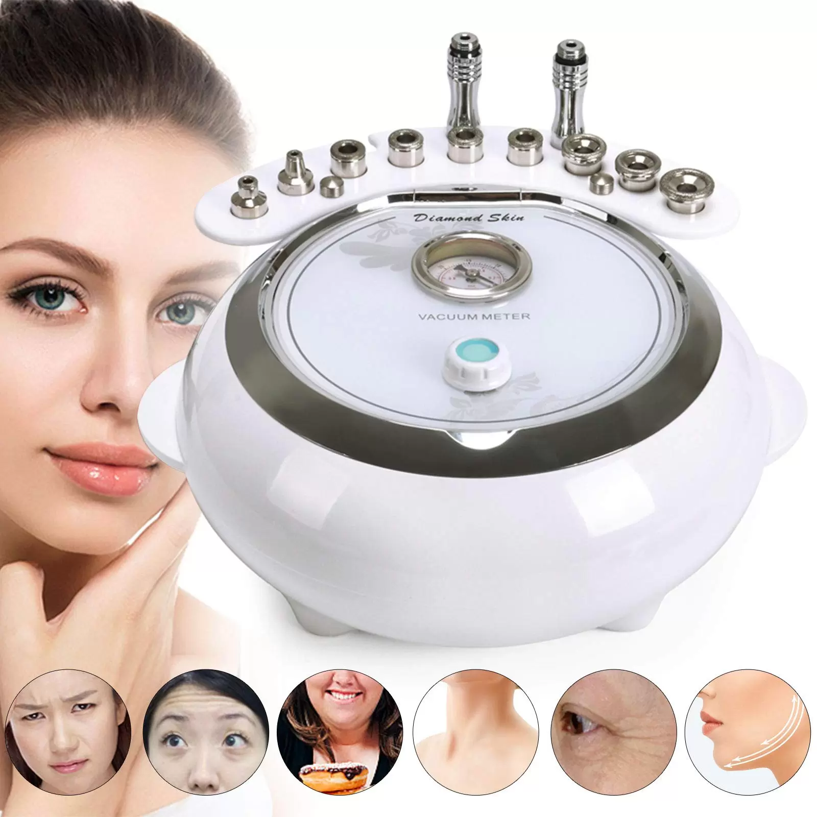 220V 24x15x16 cm Diamond Microdermabrasion Exfoliating Machine To Clean Skin Remove Dirt Impurities Wrinkles And Excess Pigment 220V 24x15x16 cm Diamond Microdermabrasion Exfoliating Machine To Clean Skin Remove Dirt Impurities Wrinkles And Excess Pigment