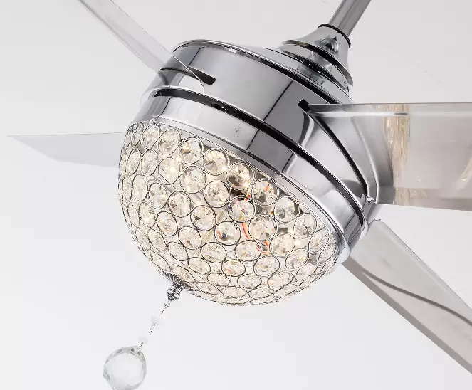 Modern ceiling fan with lighting and remote control 44" dimmable LED 220 V