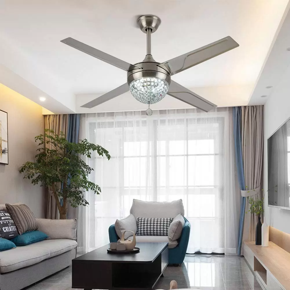 Modern ceiling fan with lighting and remote control 44" dimmable LED 220 V Modern ceiling fan with lighting and remote control 44" dimmable LED 220 V