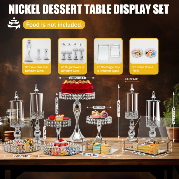 11PCS Cake Stand,premium Removable Cake Tray, For Wedding Party, Cupcakes, Desserts, Afternoon Tea