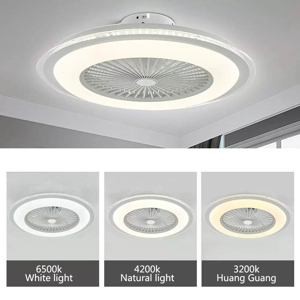 60 W LED ceiling light with LED lighting and dimmable remote control White