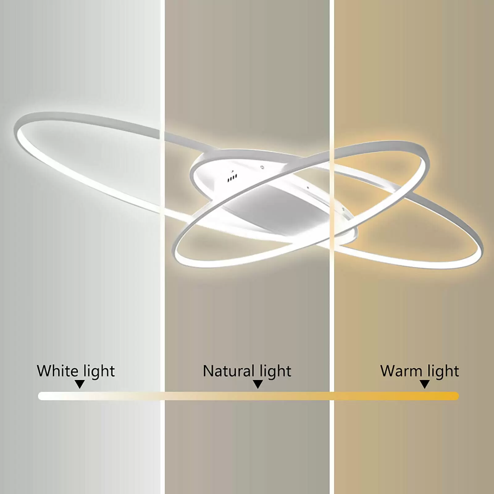 LED Ceiling Light for Bedroom - 95 x 65 cm - White - Dimmable with Remote Control
