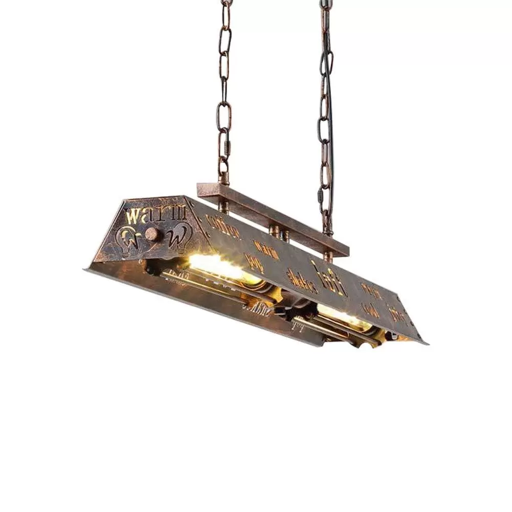 80 X 14 X 22 CM Vintage Industrial Iron Style Pendant Lamp Retro Pendant Chandelier For Living Room Cellar Restaurant Bar E27