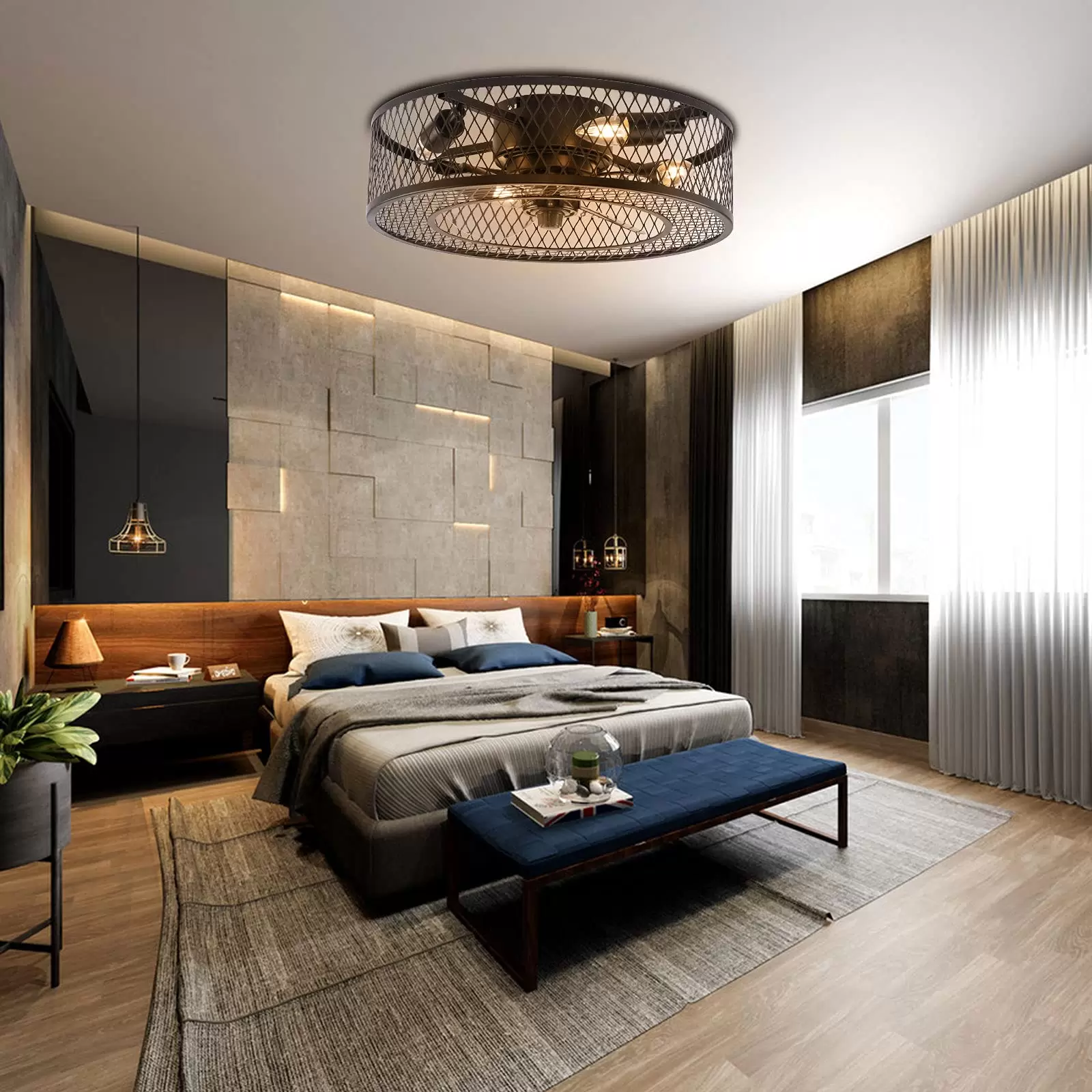 Smart Ceiling Fan with Light Quiet with Remote Control Adjustable Wind Speed Smart Timer Set No Noise Motor Cutoff for Living Room Bedroom and Dining Room Smart Ceiling Fan with Light Quiet with Remote Control Adjustable Wind Speed Smart Timer Set No Noise Motor Cutoff for Living Room Bedroom and Dining Room