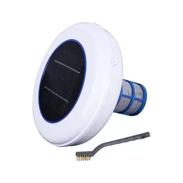 Solar Swimming Pool Ionizer, Silver, Swimming Pool Ionizer, with Cleaning Brush for Garden, Outdoor Pond Solar Swimming Pool Ionizer, Silver, Swimming Pool Ionizer, with Cleaning Brush for Garden, Outdoor Pond