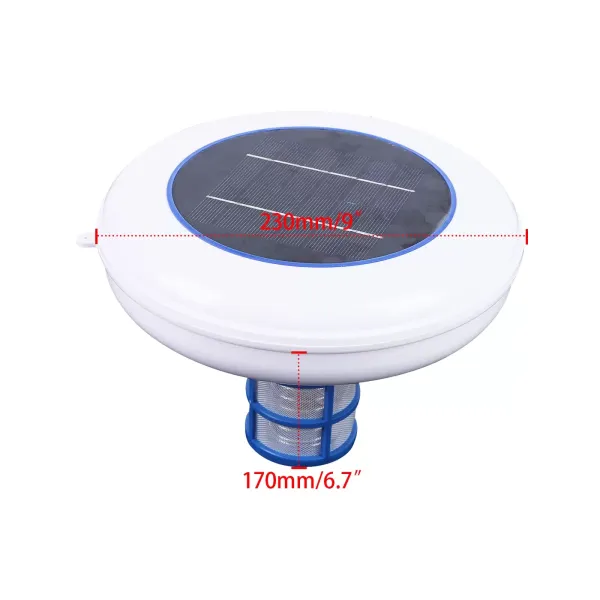 Solar Swimming Pool Ionizer, Silver, Swimming Pool Ionizer, with Cleaning Brush for Garden, Outdoor Pond Solar Swimming Pool Ionizer, Silver, Swimming Pool Ionizer, with Cleaning Brush for Garden, Outdoor Pond