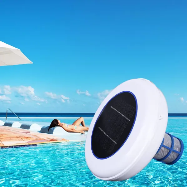 Solar Swimming Pool Ionizer, Silver, Swimming Pool Ionizer, with Cleaning Brush for Garden, Outdoor Pond